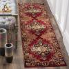SAFAVIEH Vintage Hamadan Collection Area Rug – 8′ x 10′, Red & Multi, Oriental Traditional Persian Design, Non-Shedding & Easy Care, Ideal for High Traffic Areas in Living Room, Bedroom (VTH219A)(Red/Multi)