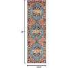 SAFAVIEH Vintage Hamadan Collection Area Rug – 8′ x 10′, Red & Multi, Oriental Traditional Persian Design, Non-Shedding & Easy Care, Ideal for High Traffic Areas in Living Room, Bedroom (VTH219A)(Gold/Light Blue)