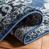 SAFAVIEH Vintage Hamadan Collection Area Rug – 8′ x 10′, Red & Multi, Oriental Traditional Persian Design, Non-Shedding & Easy Care, Ideal for High Traffic Areas in Living Room, Bedroom (VTH219A)(Blue/Grey)