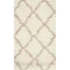 SAFAVIEH Area Rug 8×10 – Dallas Shag Collection – Large – Ivory & Beige, Trellis Pattern, Non-Shedding & Easy Cleaning, Plush Thick Pile, Ideal for Living Room, Bedroom, Dining Space (SGD257B)(Ivory/Beige)