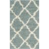 SAFAVIEH Area Rug 8×10 – Dallas Shag Collection – Large – Ivory & Beige, Trellis Pattern, Non-Shedding & Easy Cleaning, Plush Thick Pile, Ideal for Living Room, Bedroom, Dining Space (SGD257B)(Seafoam/Ivory)