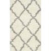 SAFAVIEH Area Rug 8×10 – Dallas Shag Collection – Large – Ivory & Beige, Trellis Pattern, Non-Shedding & Easy Cleaning, Plush Thick Pile, Ideal for Living Room, Bedroom, Dining Space (SGD257B)(Ivory/Grey)