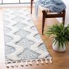 SAFAVIEH Area Rug 8×10 – Moroccan Tassel Shag Collection – Large – Ivory & Brown, Boho Design, Non-Shedding & Easy Cleaning, Plush Pile, Ideal for Living Room, Bedroom, Dining Space (MTS652A)(Teal/Ivory)