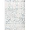 SAFAVIEH Area Rug 8×10 – Tulum Collection – Large – Ivory & Navy, Moroccan Boho Tribal Design, Non-Shedding & Easy to Clean, Ideal for Living Room, Bedroom, Dining Space (TUL272D)(Ivory/Turquoise)