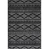 SAFAVIEH Area Rug 8×10 – Tulum Collection – Large – Ivory & Navy, Moroccan Boho Tribal Design, Non-Shedding & Easy to Clean, Ideal for Living Room, Bedroom, Dining Space (TUL272D)(Black/Ivory)