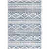 SAFAVIEH Area Rug 8×10 – Tulum Collection – Large – Ivory & Navy, Moroccan Boho Tribal Design, Non-Shedding & Easy to Clean, Ideal for Living Room, Bedroom, Dining Space (TUL272D)(Ivory/Navy)
