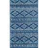 SAFAVIEH Area Rug 8×10 – Tulum Collection – Large – Ivory & Navy, Moroccan Boho Tribal Design, Non-Shedding & Easy to Clean, Ideal for Living Room, Bedroom, Dining Space (TUL272D)(Navy/Ivory)