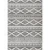 SAFAVIEH Area Rug 8×10 – Tulum Collection – Large – Ivory & Navy, Moroccan Boho Tribal Design, Non-Shedding & Easy to Clean, Ideal for Living Room, Bedroom, Dining Space (TUL272D)(Ivory/Black)