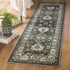 SAFAVIEH Area Rug 8×10 – Vintage Hamadan Collection – Large – Orange & Blue, Traditional Persian Design, Non-Shedding & Easy to Clean, Ideal for Living Room, Bedroom, Dining Space (VTH214C)(Dark Grey/Ivory)
