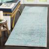 SAFAVIEH Area Rug 9×12 – Adirondack Collection – Large – Navy & Ivory, Oriental Medallion Design, Non-Shedding & Easy to Clean, Ideal for Living Room, Bedroom, Dining Space (ADR108N)(Light Grey/Teal)