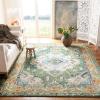 image:imageSAFAVIEH Monaco Collection Area Rug  8 x 11 Violet amp Light Blue NonShedding amp Easy to Clean Distressed Medallion Design Ideal for Living Room Bedroom Dining Space MNC243LForest GreenLight Blue