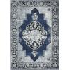 SAFAVIEH Vintage Hamadan Collection Area Rug – 8′ x 10′, Red & Multi, Oriental Traditional Persian Design, Non-Shedding & Easy Care, Ideal for High Traffic Areas in Living Room, Bedroom (VTH219A)(Blue/Grey)