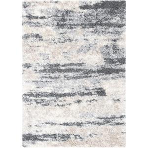 SAFAVIEH Area Rug 8×10 – Fontana Shag Collection – Large – Grey & Ivory, Non-Shedding & Easy to Clean, Plush Thick Pile, Ideal for Living Room, Bedroom, Dining Space (FNT853G)(Grey/Ivory)