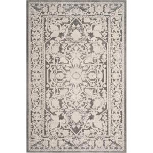 SAFAVIEH Area Rug 8×10 – Reflection Collection – Large – Light Grey & Cream, Non-Shedding & Easy Cleaning, Ideal for Living Room, Bedroom, Dining Space (RFT665C)(Dark Grey/Cream)