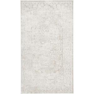 SAFAVIEH Area Rug 8×10 – Reflection Collection – Large – Light Grey & Cream, Non-Shedding & Easy Cleaning, Ideal for Living Room, Bedroom, Dining Space (RFT665C)(Creme/Ivory)