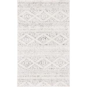 SAFAVIEH Area Rug 8×10 – Tulum Collection – Large – Ivory & Navy, Moroccan Boho Tribal Design, Non-Shedding & Easy to Clean, Ideal for Living Room, Bedroom, Dining Space (TUL272D)(Ivory/Grey)