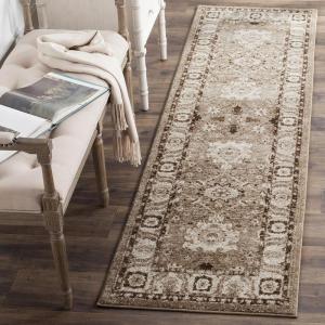 SAFAVIEH Area Rug 8×10 – Vintage Hamadan Collection – Large – Orange & Blue, Traditional Persian Design, Non-Shedding & Easy to Clean, Ideal for Living Room, Bedroom, Dining Space (VTH214C)(Taupe)