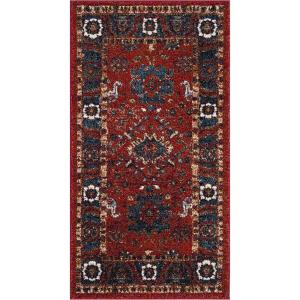 SAFAVIEH Area Rug 8×10 – Vintage Hamadan Collection – Large – Orange & Blue, Traditional Persian Design, Non-Shedding & Easy to Clean, Ideal for Living Room, Bedroom, Dining Space (VTH214C)(Orange/Blue)