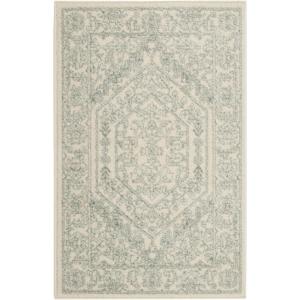 SAFAVIEH Area Rug 9×12 – Adirondack Collection – Large – Navy & Ivory, Oriental Medallion Design, Non-Shedding & Easy to Clean, Ideal for Living Room, Bedroom, Dining Space (ADR108N)(Ivory/Slate)