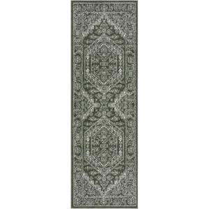 SAFAVIEH Area Rug 9×12 – Adirondack Collection – Large – Navy & Ivory, Oriental Medallion Design, Non-Shedding & Easy to Clean, Ideal for Living Room, Bedroom, Dining Space (ADR108N)(Dark Green/Ivory)