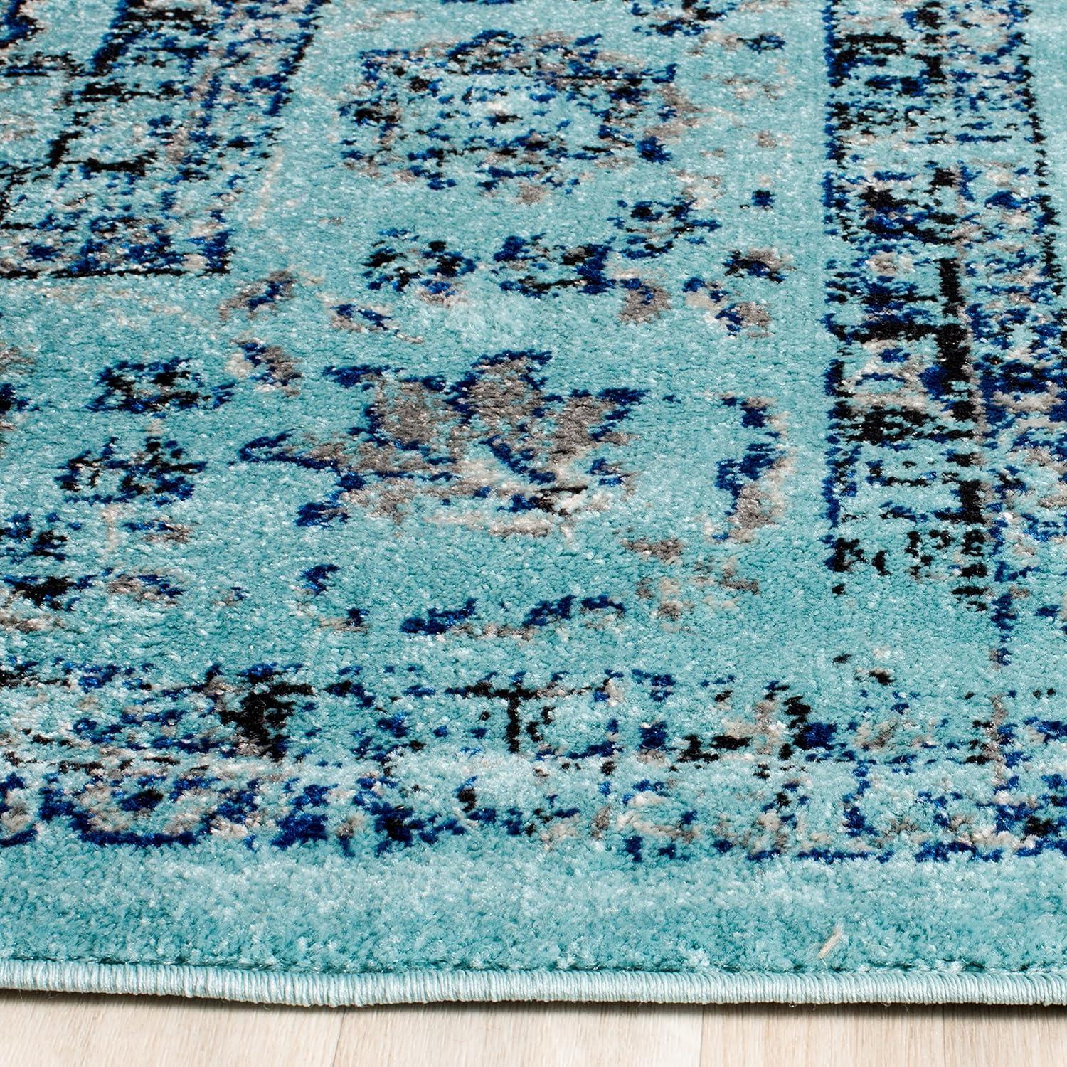 image:imageSAFAVIEH Area Rug 8x10 Evoke Collection Large Ivory amp Blue Shabby Chic Oriental Medallion Design NonShedding amp Easy to Clean Ideal for Living Room Bedroom Dining Space EVK220CLight Blue