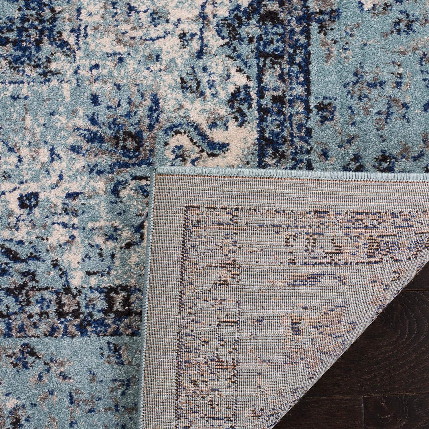 image:imageSAFAVIEH Area Rug 8x10 Evoke Collection Large Ivory amp Blue Shabby Chic Oriental Medallion Design NonShedding amp Easy to Clean Ideal for Living Room Bedroom Dining Space EVK220CLight Blue