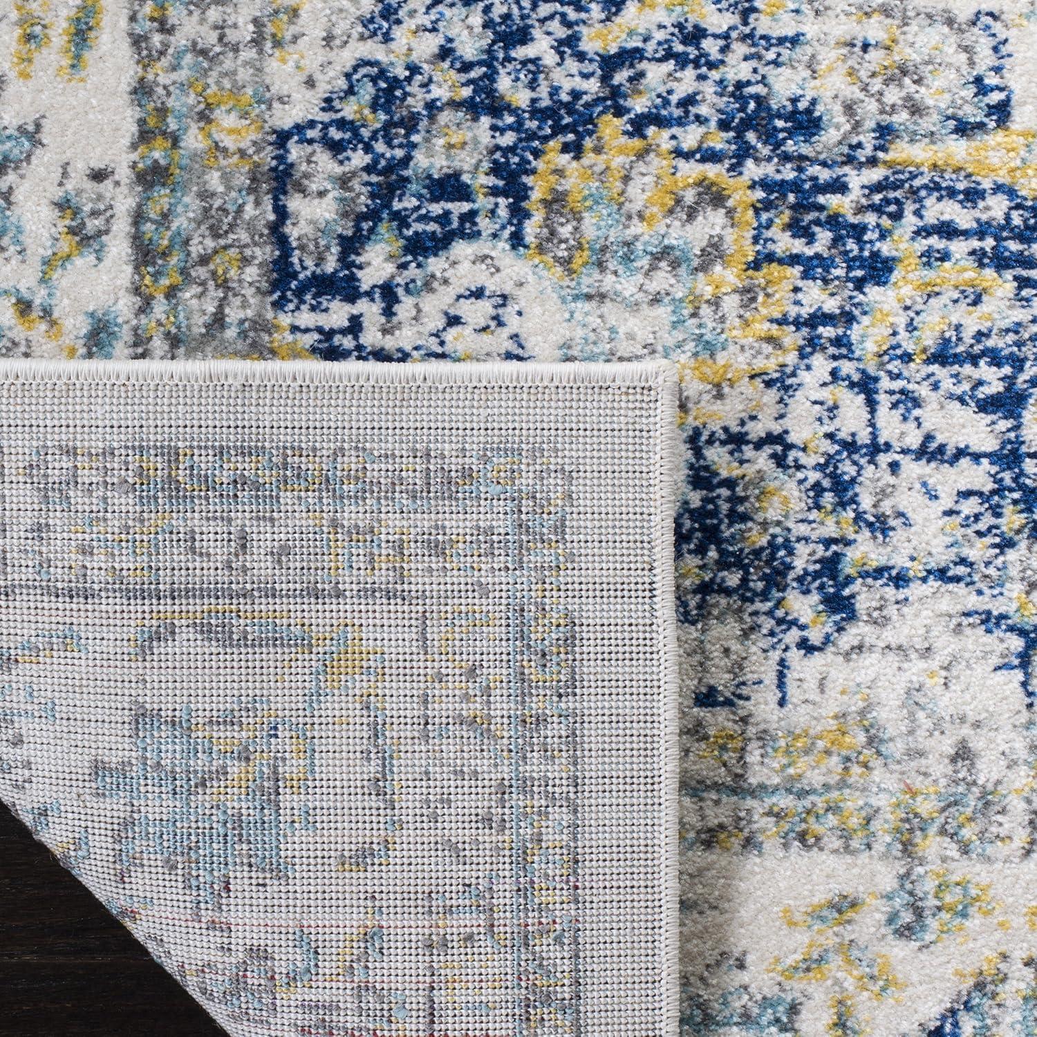 image:imageSAFAVIEH Area Rug 8x10 Evoke Collection Large Ivory amp Blue Shabby Chic Oriental Medallion Design NonShedding amp Easy to Clean Ideal for Living Room Bedroom Dining Space EVK220CIvoryBlue
