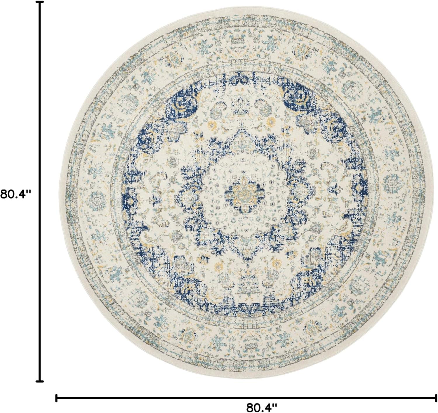 image:imageSAFAVIEH Area Rug 8x10 Evoke Collection Large Ivory amp Blue Shabby Chic Oriental Medallion Design NonShedding amp Easy to Clean Ideal for Living Room Bedroom Dining Space EVK220CIvoryBlue
