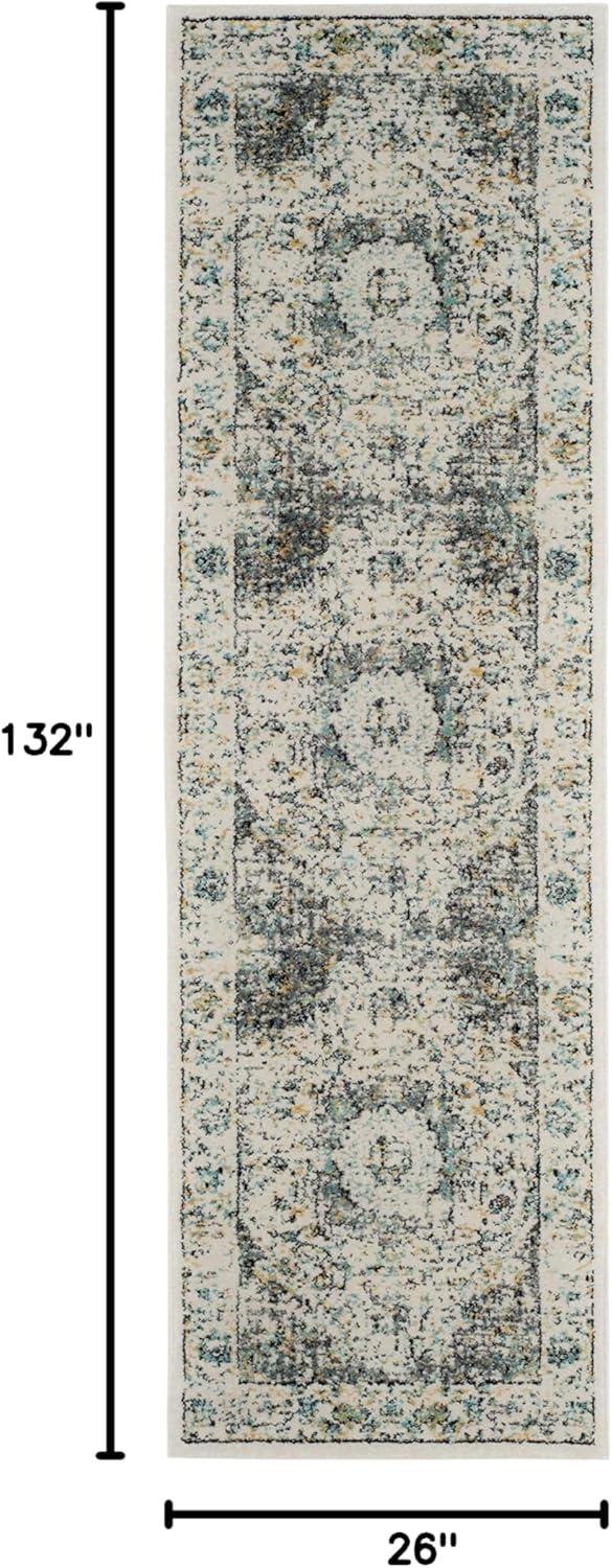 image:imageSAFAVIEH Area Rug 8x10 Evoke Collection Large Ivory amp Blue Shabby Chic Oriental Medallion Design NonShedding amp Easy to Clean Ideal for Living Room Bedroom Dining Space EVK220CGreyGold