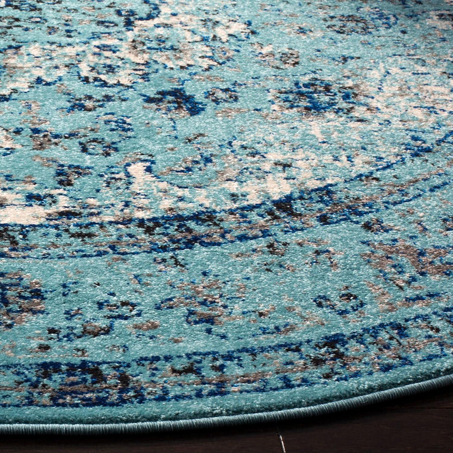 image:imageSAFAVIEH Area Rug 8x10 Evoke Collection Large Ivory amp Blue Shabby Chic Oriental Medallion Design NonShedding amp Easy to Clean Ideal for Living Room Bedroom Dining Space EVK220CLight Blue