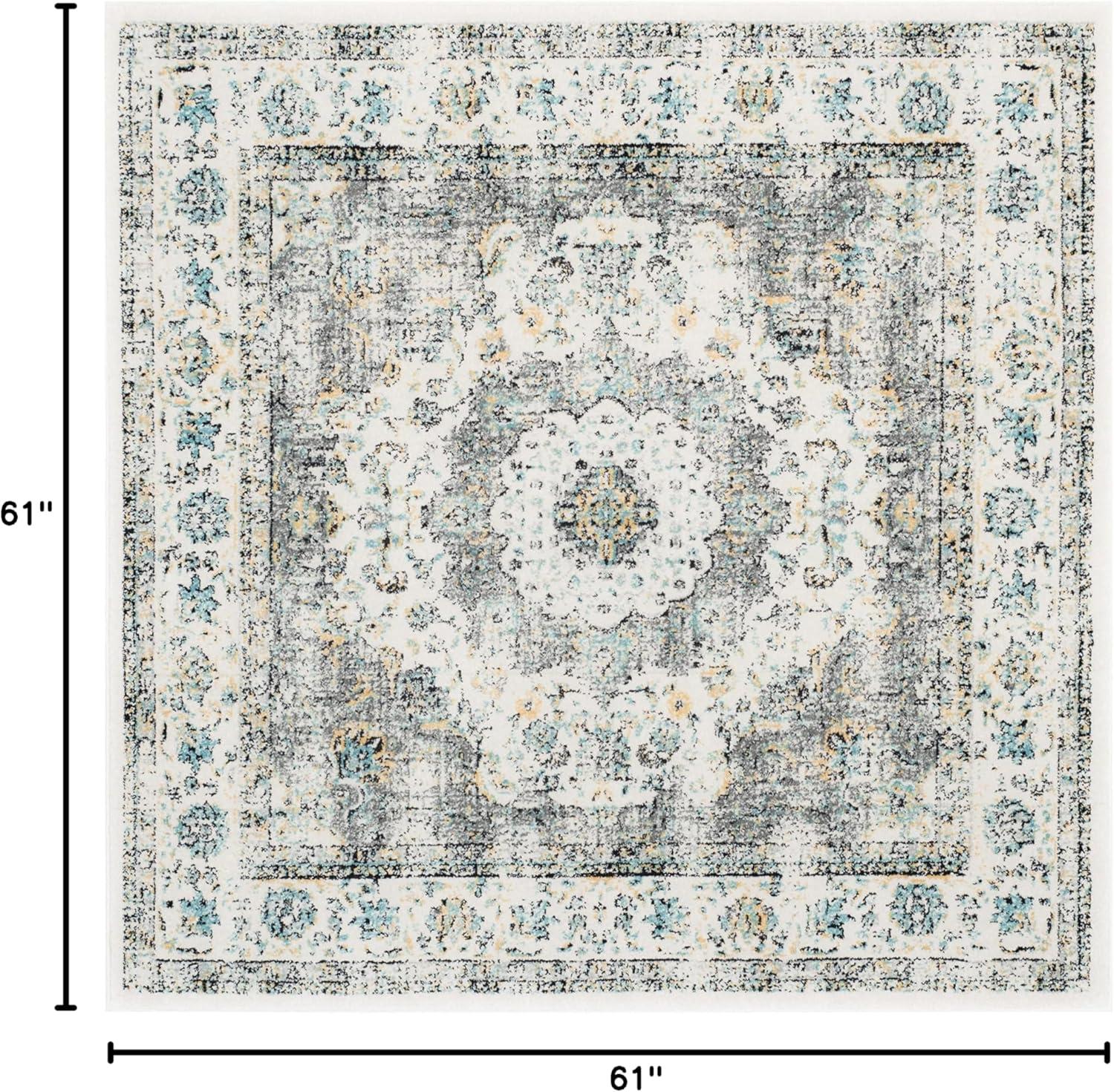 image:imageSAFAVIEH Area Rug 8x10 Evoke Collection Large Ivory amp Blue Shabby Chic Oriental Medallion Design NonShedding amp Easy to Clean Ideal for Living Room Bedroom Dining Space EVK220CGreyGold