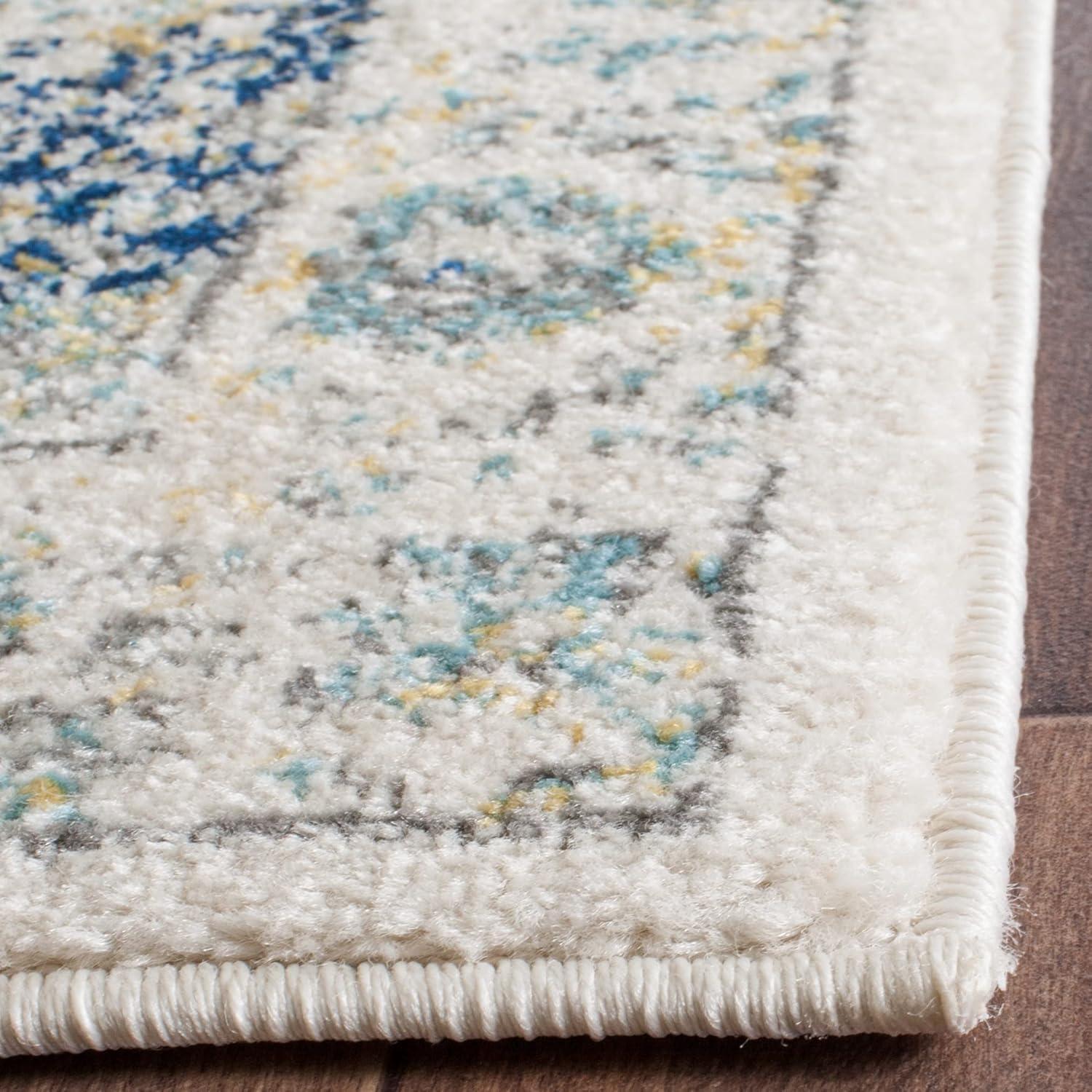 image:imageSAFAVIEH Area Rug 8x10 Evoke Collection Large Ivory amp Blue Shabby Chic Oriental Medallion Design NonShedding amp Easy to Clean Ideal for Living Room Bedroom Dining Space EVK220CIvoryBlue