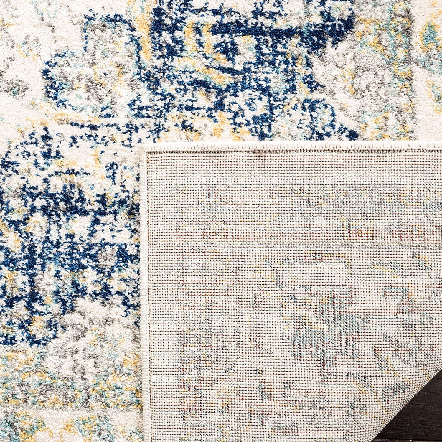 image:imageSAFAVIEH Area Rug 8x10 Evoke Collection Large Ivory amp Blue Shabby Chic Oriental Medallion Design NonShedding amp Easy to Clean Ideal for Living Room Bedroom Dining Space EVK220CIvoryBlue