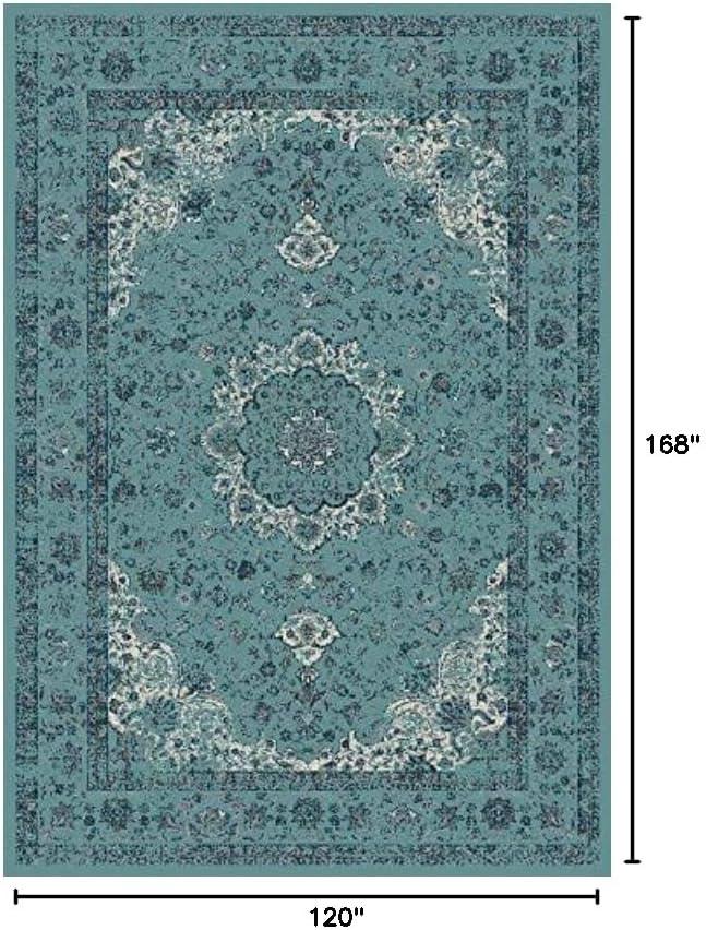 image:imageSAFAVIEH Area Rug 8x10 Evoke Collection Large Ivory amp Blue Shabby Chic Oriental Medallion Design NonShedding amp Easy to Clean Ideal for Living Room Bedroom Dining Space EVK220CLight Blue