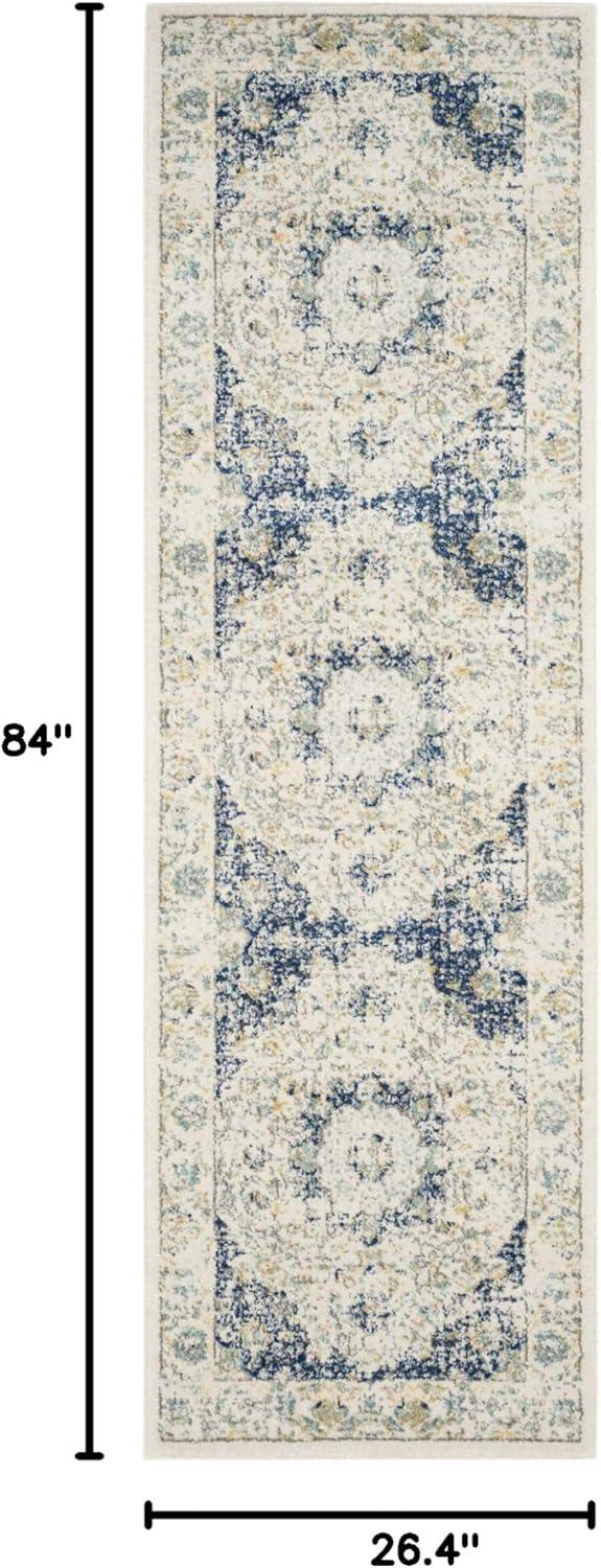 image:imageSAFAVIEH Area Rug 8x10 Evoke Collection Large Ivory amp Blue Shabby Chic Oriental Medallion Design NonShedding amp Easy to Clean Ideal for Living Room Bedroom Dining Space EVK220CIvoryBlue