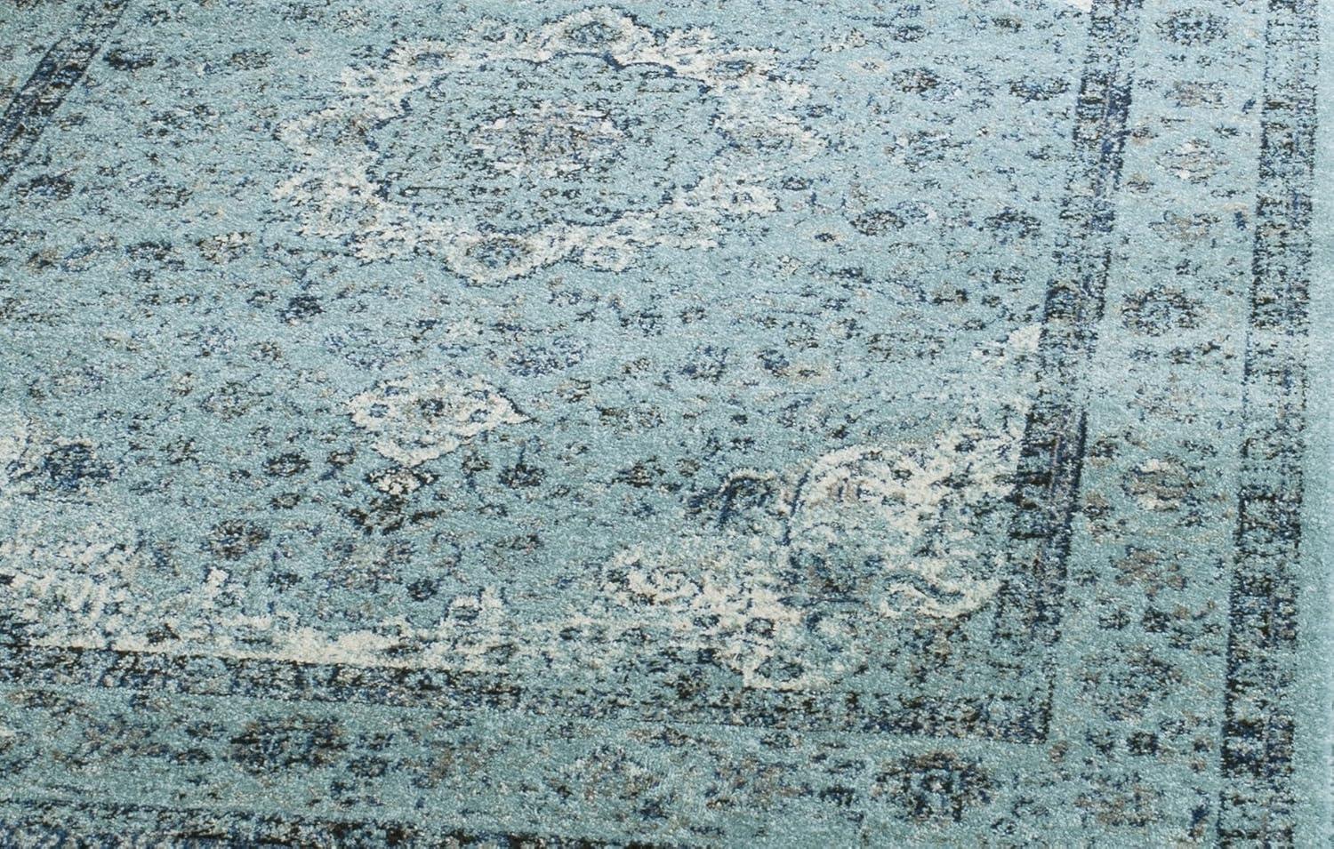 image:imageSAFAVIEH Area Rug 8x10 Evoke Collection Large Ivory amp Blue Shabby Chic Oriental Medallion Design NonShedding amp Easy to Clean Ideal for Living Room Bedroom Dining Space EVK220CLight Blue