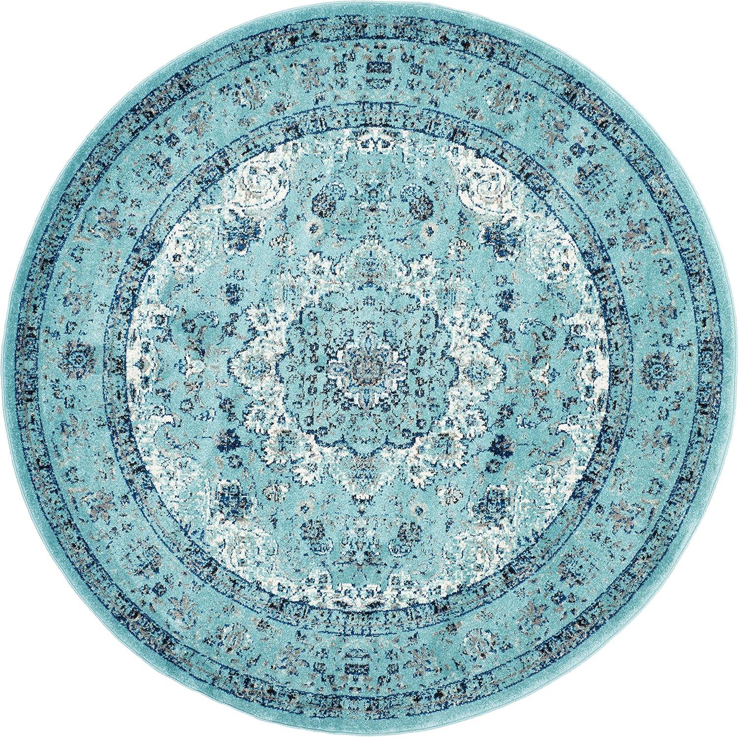 image:imageSAFAVIEH Area Rug 8x10 Evoke Collection Large Ivory amp Blue Shabby Chic Oriental Medallion Design NonShedding amp Easy to Clean Ideal for Living Room Bedroom Dining Space EVK220CLight Blue