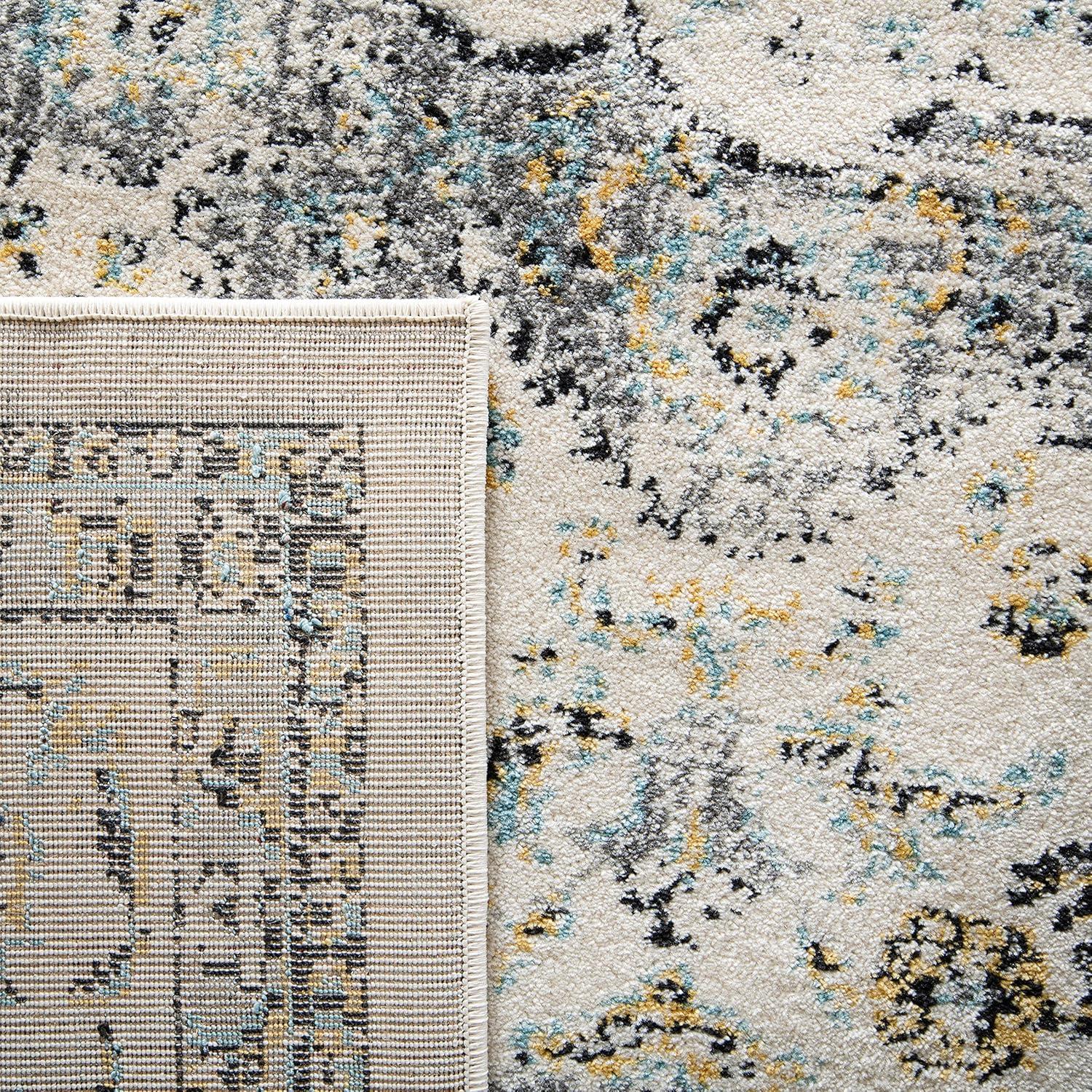 image:imageSAFAVIEH Area Rug 8x10 Evoke Collection Large Ivory amp Blue Shabby Chic Oriental Medallion Design NonShedding amp Easy to Clean Ideal for Living Room Bedroom Dining Space EVK220CGreyGold