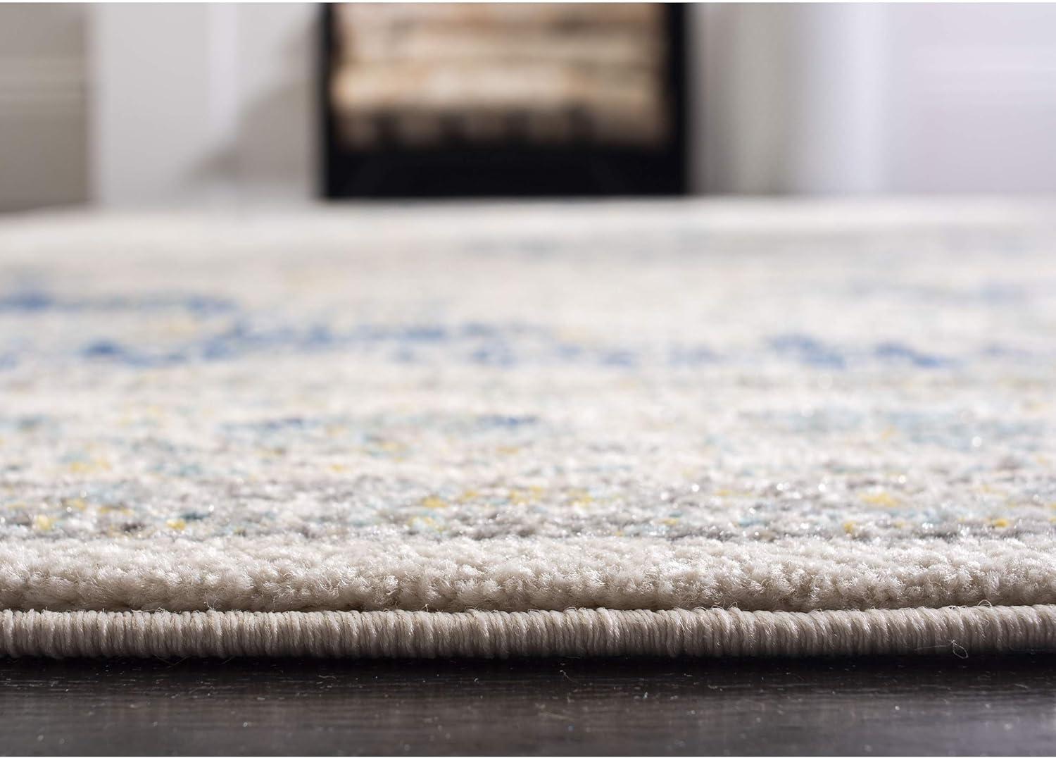 image:imageSAFAVIEH Area Rug 8x10 Evoke Collection Large Ivory amp Blue Shabby Chic Oriental Medallion Design NonShedding amp Easy to Clean Ideal for Living Room Bedroom Dining Space EVK220CIvoryBlue