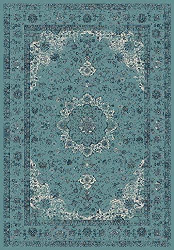 image:imageSAFAVIEH Area Rug 8x10 Evoke Collection Large Ivory amp Blue Shabby Chic Oriental Medallion Design NonShedding amp Easy to Clean Ideal for Living Room Bedroom Dining Space EVK220CLight Blue
