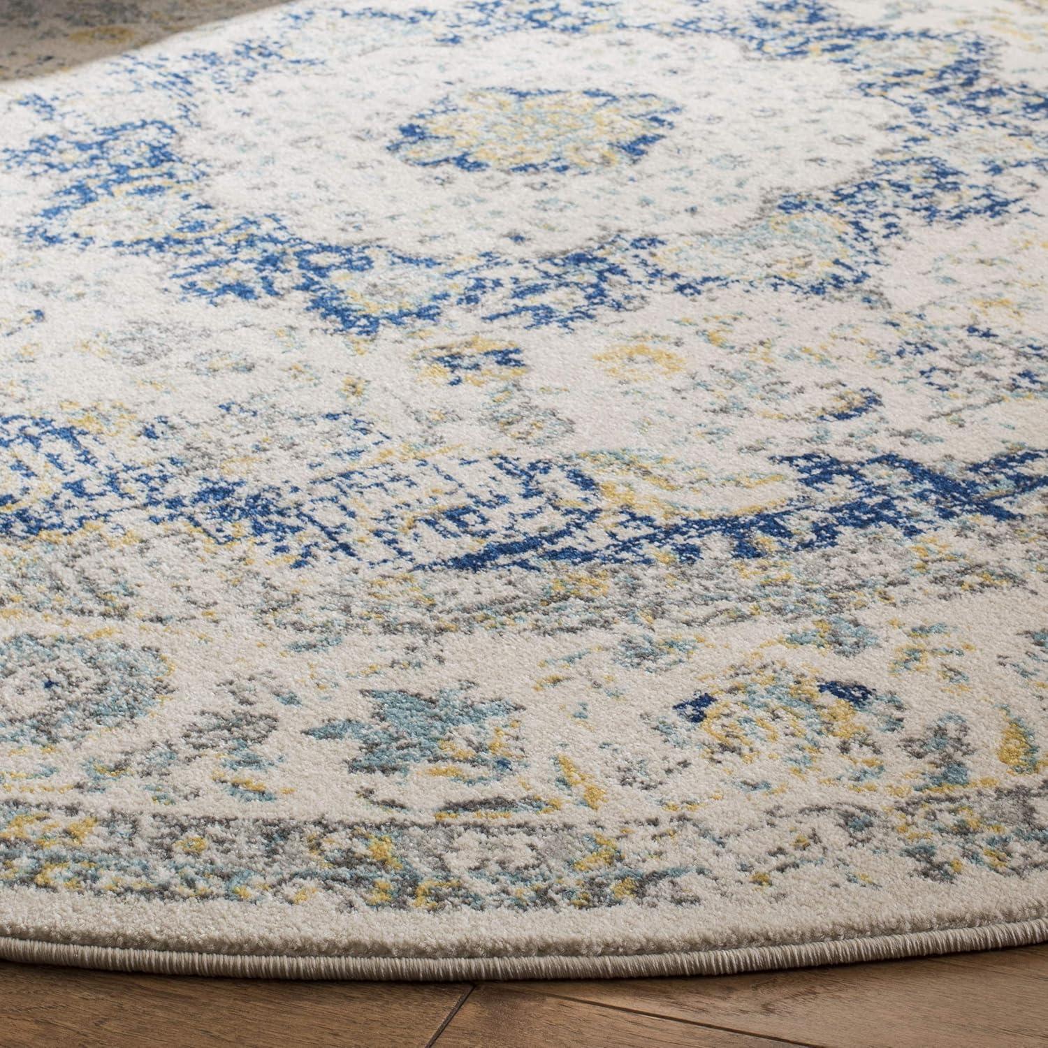 image:imageSAFAVIEH Area Rug 8x10 Evoke Collection Large Ivory amp Blue Shabby Chic Oriental Medallion Design NonShedding amp Easy to Clean Ideal for Living Room Bedroom Dining Space EVK220CIvoryBlue