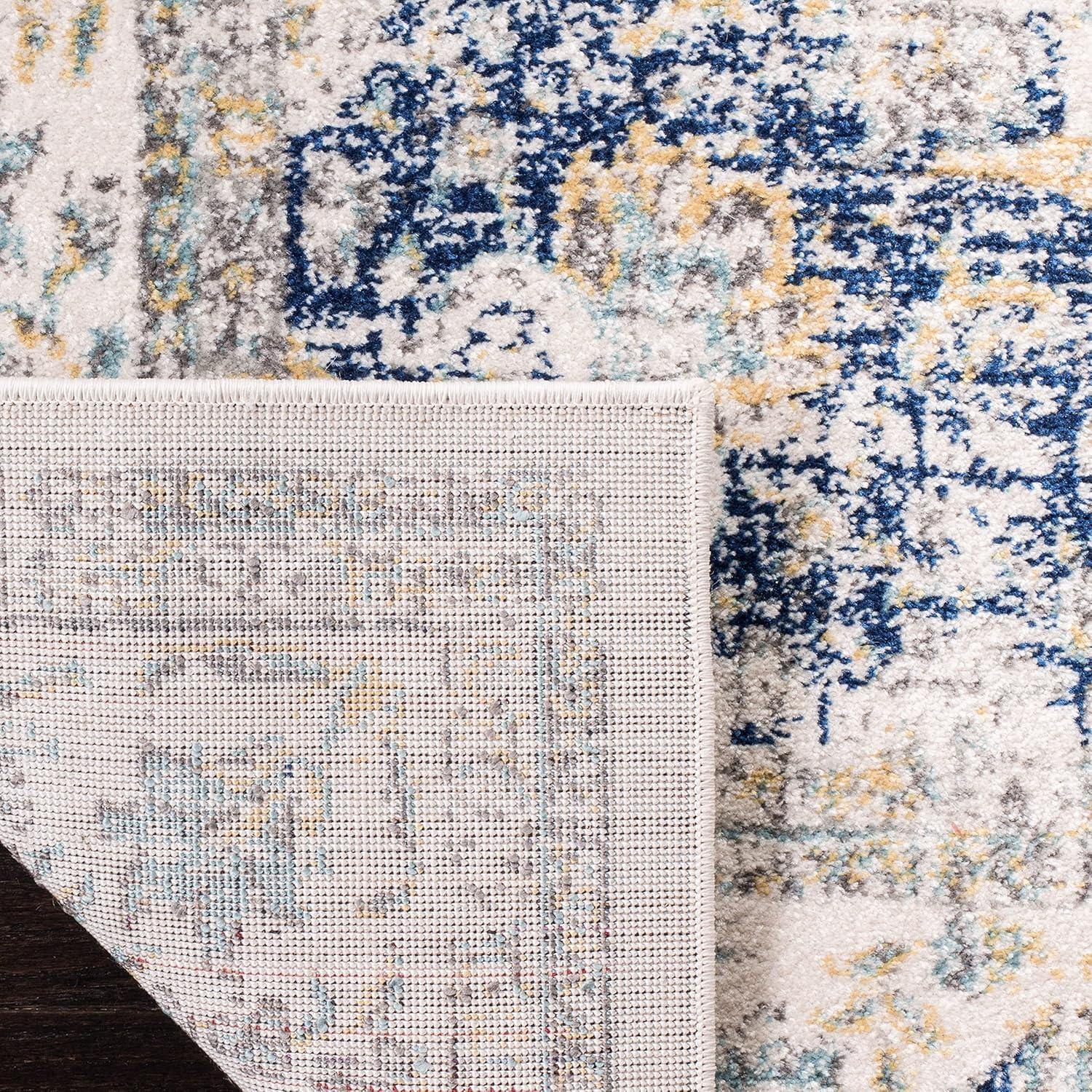 image:imageSAFAVIEH Area Rug 8x10 Evoke Collection Large Ivory amp Blue Shabby Chic Oriental Medallion Design NonShedding amp Easy to Clean Ideal for Living Room Bedroom Dining Space EVK220CIvoryBlue