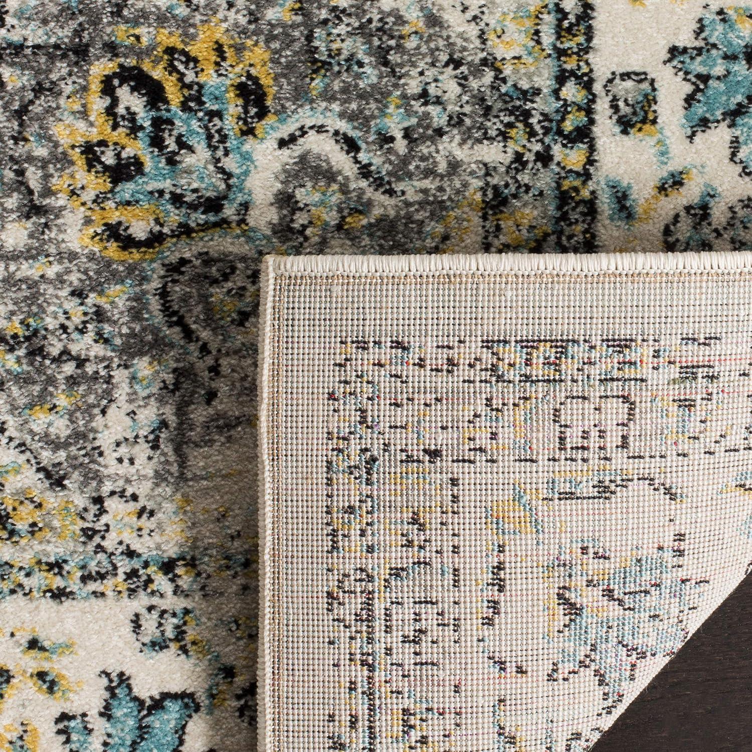 image:imageSAFAVIEH Area Rug 8x10 Evoke Collection Large Ivory amp Blue Shabby Chic Oriental Medallion Design NonShedding amp Easy to Clean Ideal for Living Room Bedroom Dining Space EVK220CGreyGold