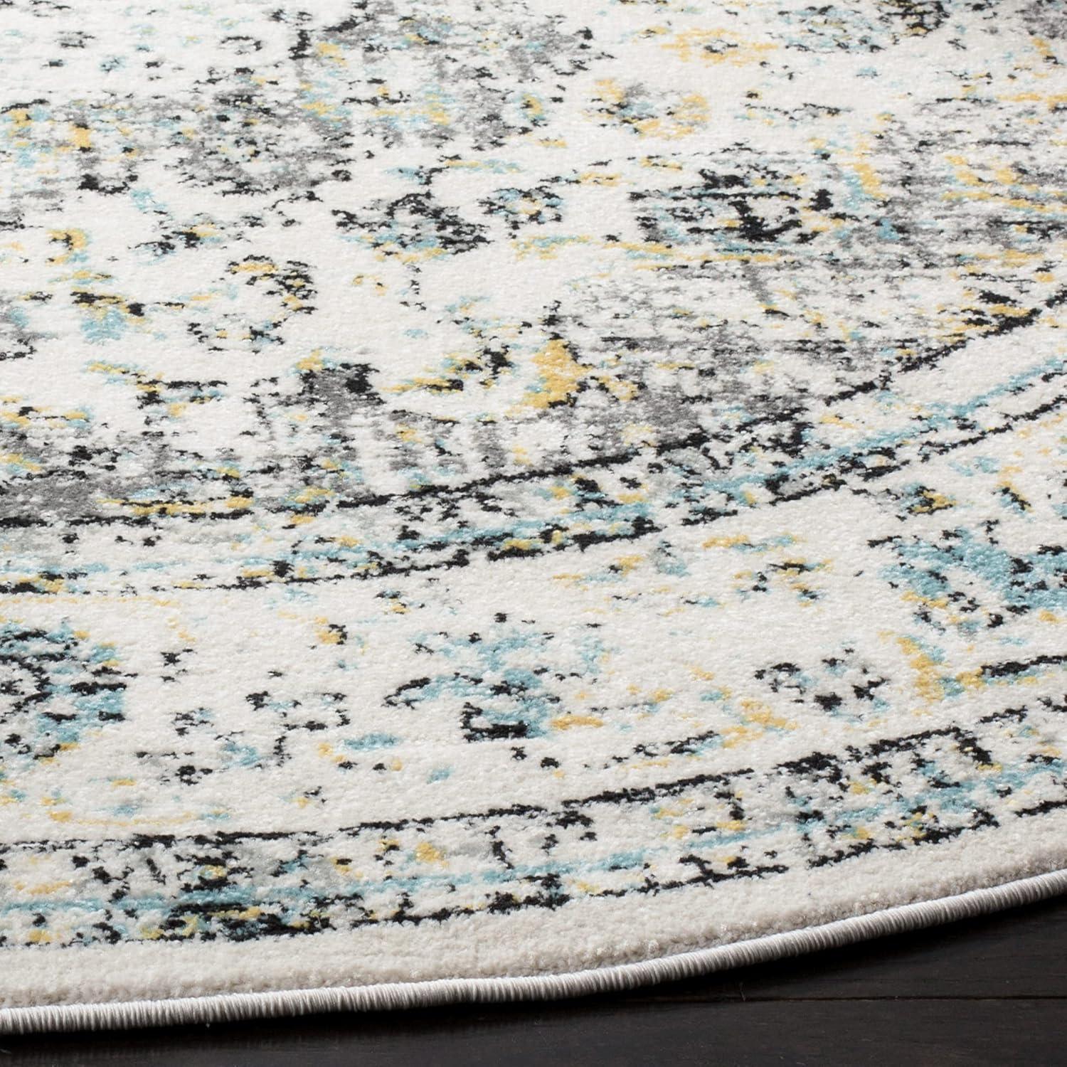 image:imageSAFAVIEH Area Rug 8x10 Evoke Collection Large Ivory amp Blue Shabby Chic Oriental Medallion Design NonShedding amp Easy to Clean Ideal for Living Room Bedroom Dining Space EVK220CGreyGold