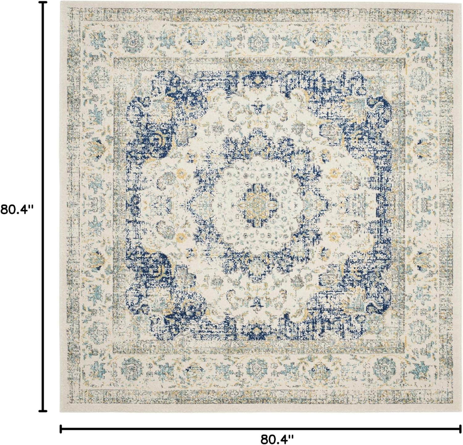 image:imageSAFAVIEH Area Rug 8x10 Evoke Collection Large Ivory amp Blue Shabby Chic Oriental Medallion Design NonShedding amp Easy to Clean Ideal for Living Room Bedroom Dining Space EVK220CIvoryBlue