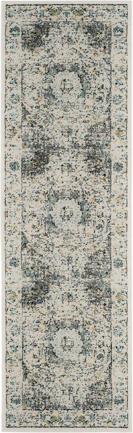 image:imageSAFAVIEH Area Rug 8x10 Evoke Collection Large Ivory amp Blue Shabby Chic Oriental Medallion Design NonShedding amp Easy to Clean Ideal for Living Room Bedroom Dining Space EVK220CGreyGold