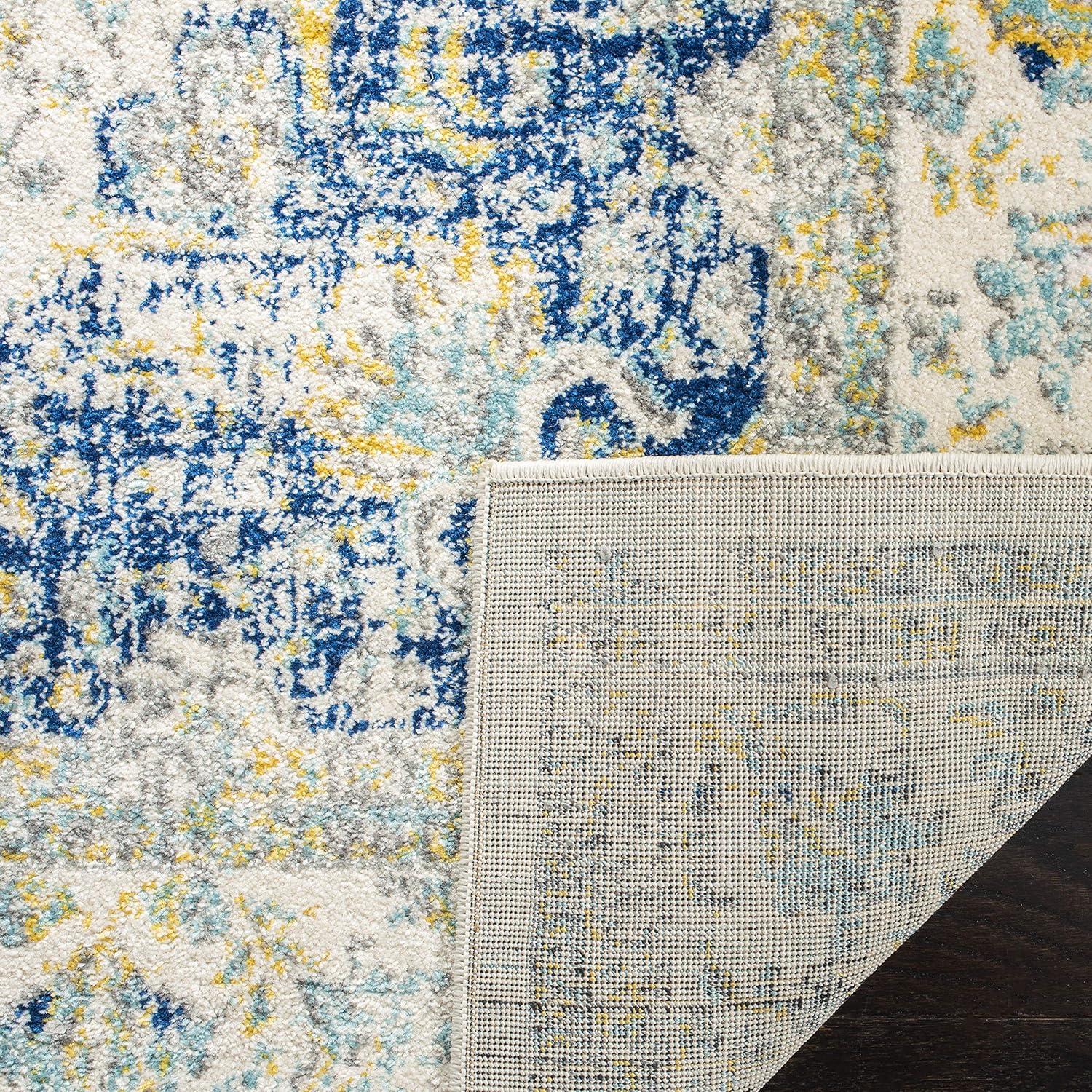 image:imageSAFAVIEH Area Rug 8x10 Evoke Collection Large Ivory amp Blue Shabby Chic Oriental Medallion Design NonShedding amp Easy to Clean Ideal for Living Room Bedroom Dining Space EVK220CIvoryBlue