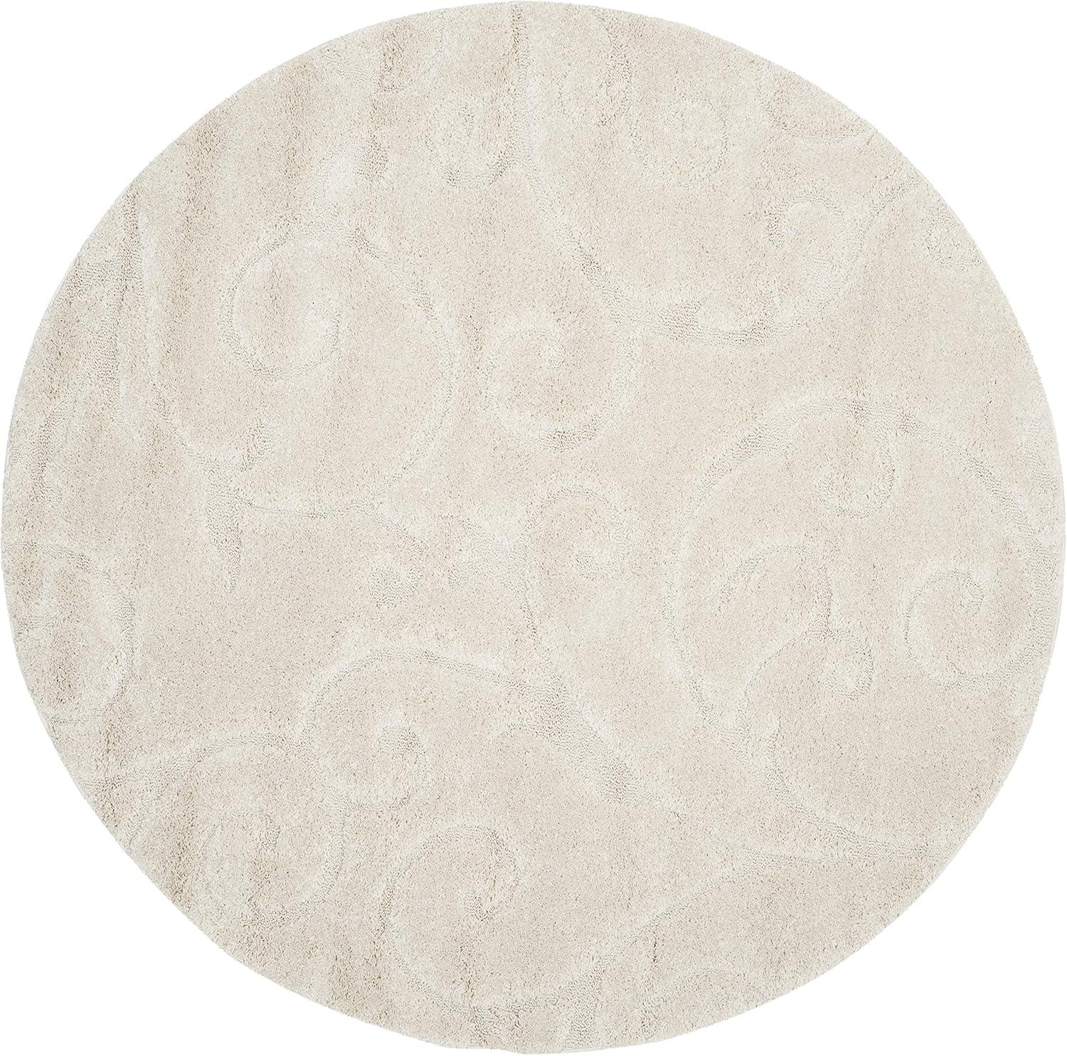 image:imageSAFAVIEH Area Rug 8x10 Florida Shag Collection Large Cream amp Blue Scroll Design NonShedding amp Easy to Clean HighLow Plush Pile Ideal for Living Room Bedroom Dining Space SG4551165Creme