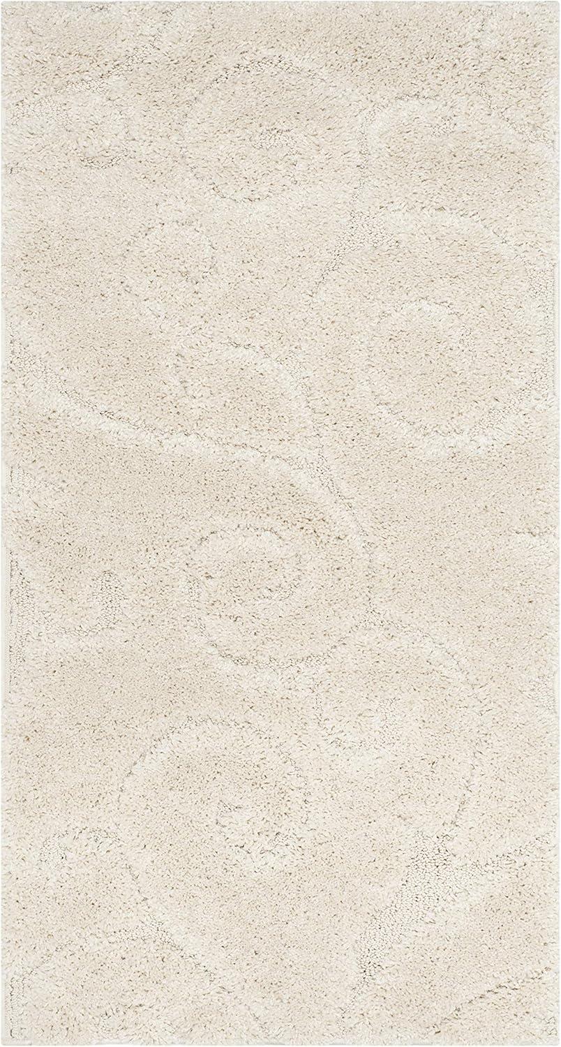 image:imageSAFAVIEH Area Rug 8x10 Florida Shag Collection Large Cream amp Blue Scroll Design NonShedding amp Easy to Clean HighLow Plush Pile Ideal for Living Room Bedroom Dining Space SG4551165Creme