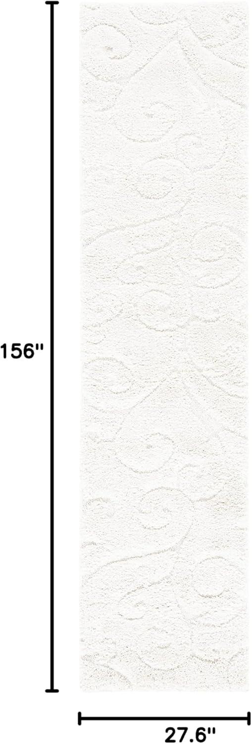 image:imageSAFAVIEH Area Rug 8x10 Florida Shag Collection Large Cream amp Blue Scroll Design NonShedding amp Easy to Clean HighLow Plush Pile Ideal for Living Room Bedroom Dining Space SG4551165Creme